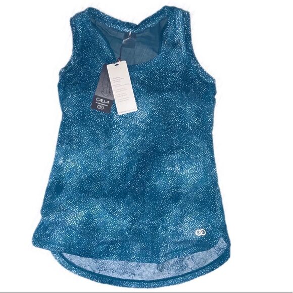 CALIA Turquoise All Over Dot Everyday Tank, NWT, S - Picture 3 of 5